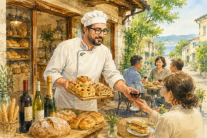 日本の地方都市でイタリアのパン職人として店を持つマルコさん