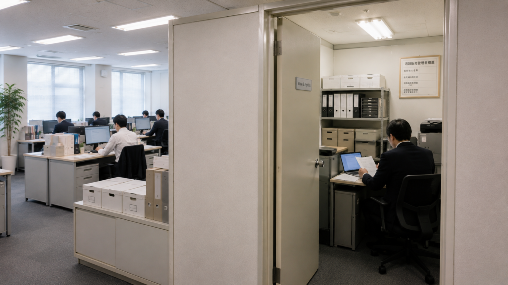 知り合いの会社に間借りして酒類販売業免許を取得