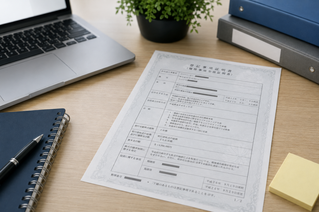 登記事項証明書