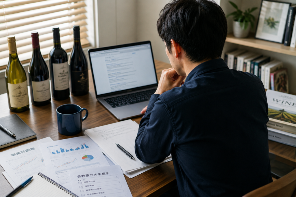 酒販ビジネスを始めるにあたり、個人事業主で開業するか、法人で開業するかを考えている
