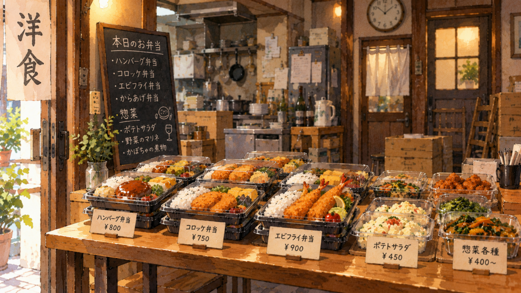 お弁当・お惣菜やさん店頭イメージ